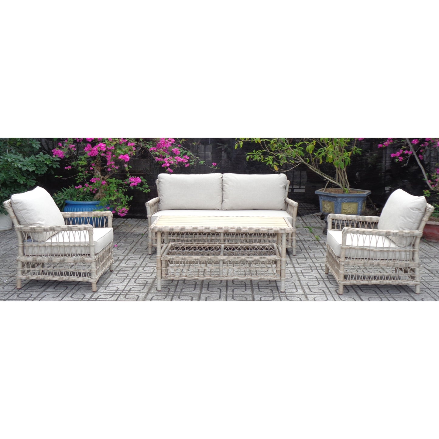 Provence Collection Outdoor 4 Seater Lounge Set - The Reviva Hub