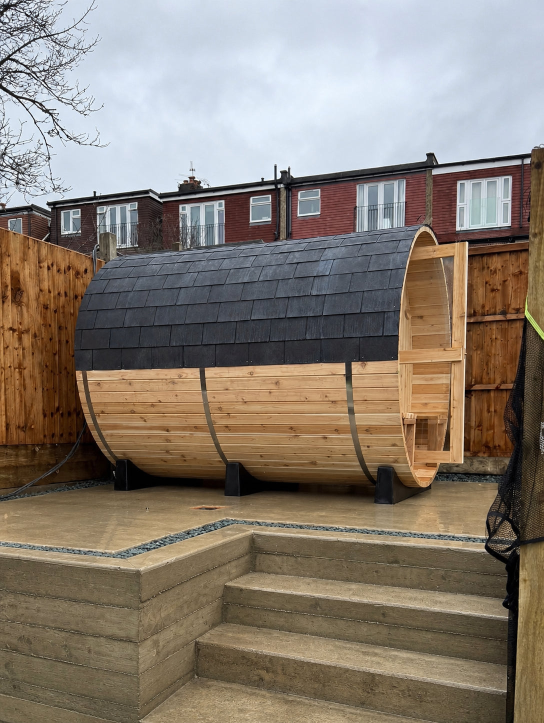 Fonteyn- Outdoor Barrel Sauna 7+1 ft. Rustic