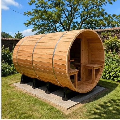 Fonteyn- Outdoor Barrel Sauna 7+1 ft. Rustic