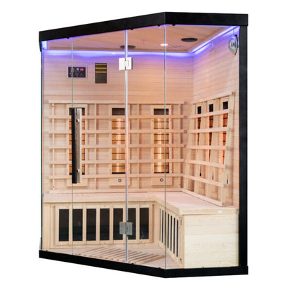 Miracle Sauna- UK-Lux: 4 Person Corner Far Infrared Sauna - The Reviva Hub
