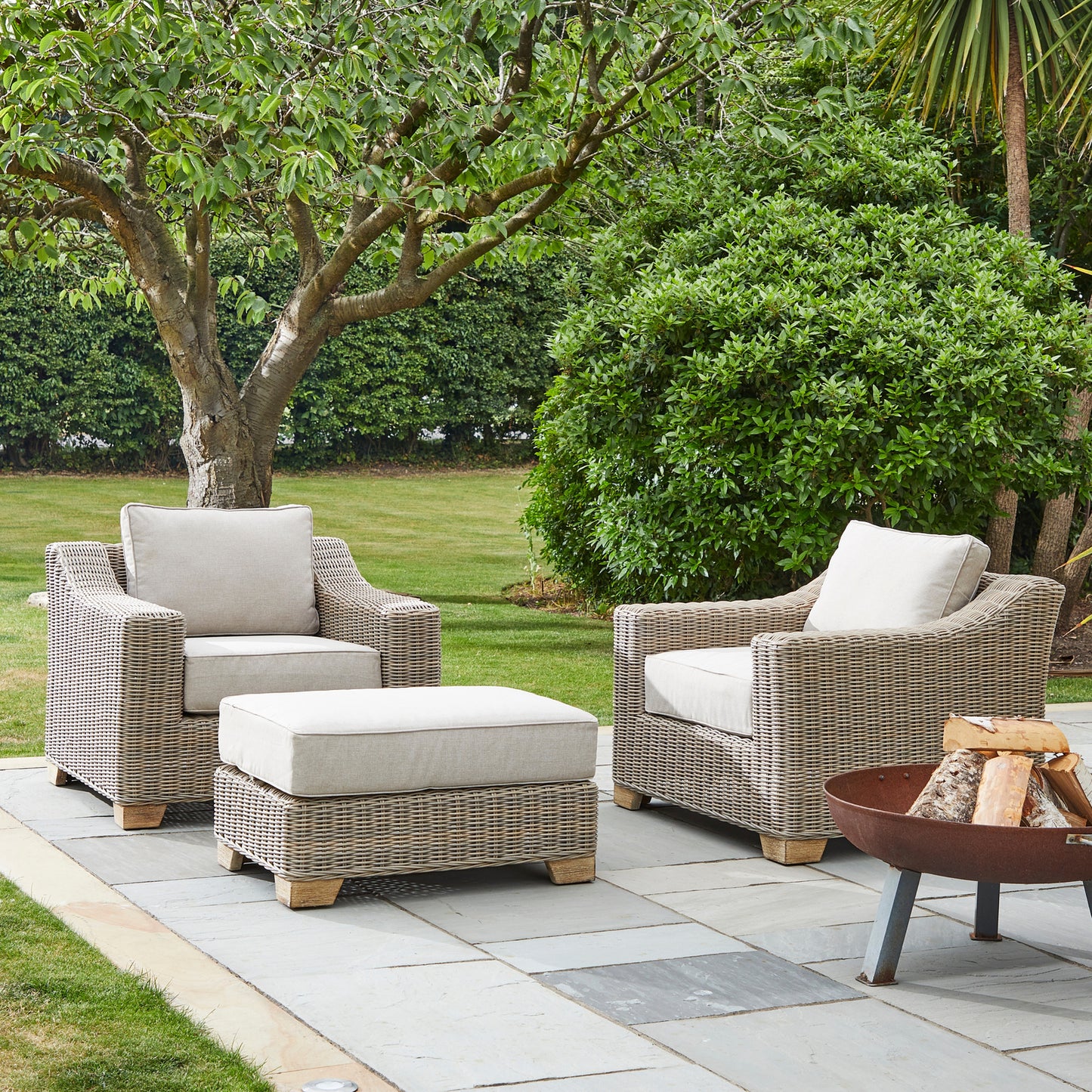 Capri Collection Outdoor Foot Stool - The Reviva Hub