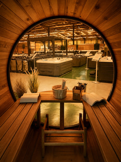 Fonteyn- Outdoor Barrel Sauna Panorama 1800