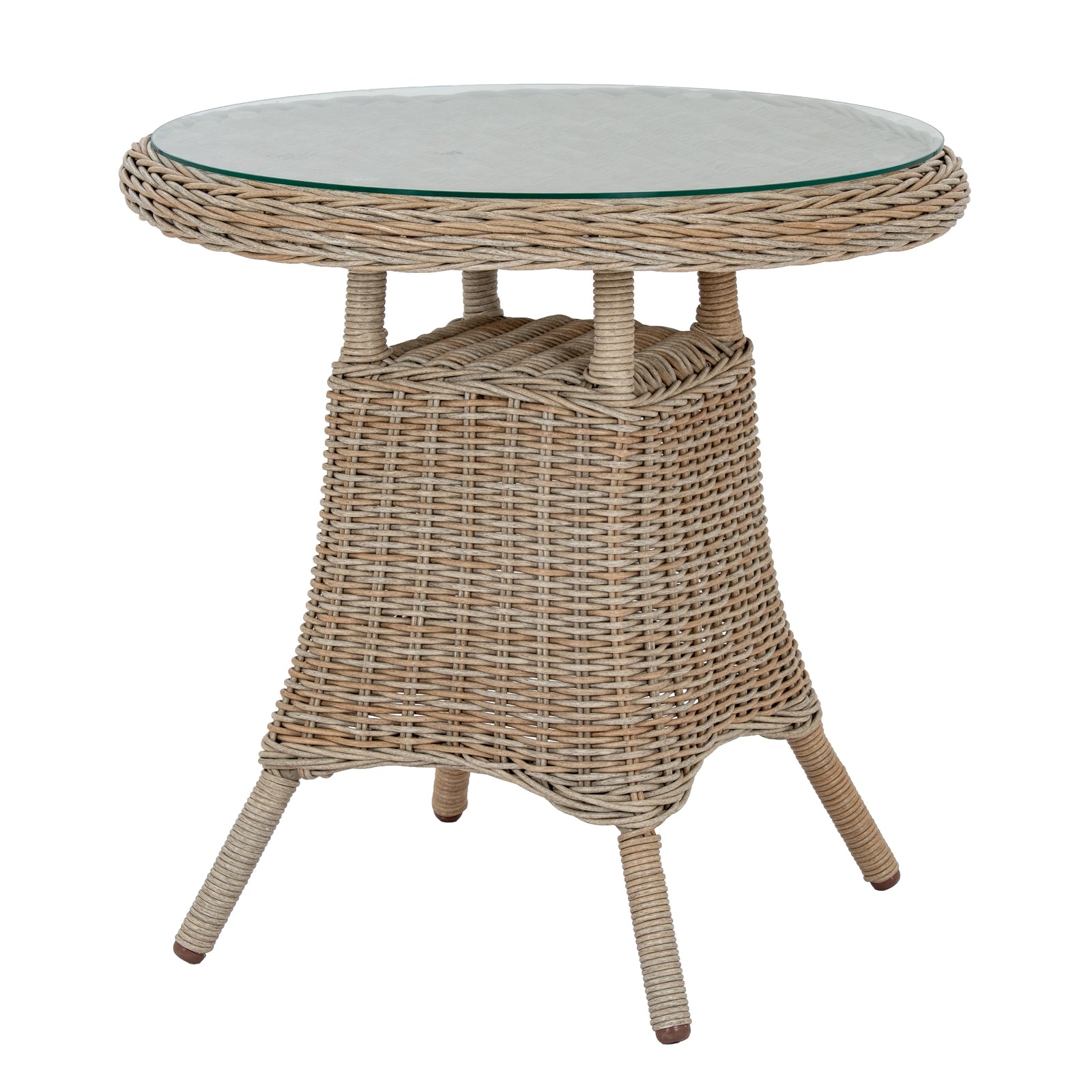 Amalfi Collection Outdoor Bistro Table With Wood Top - The Reviva Hub
