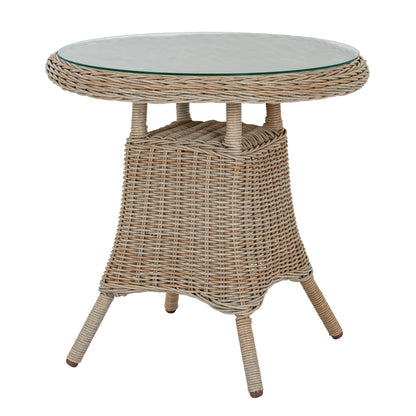Amalfi Collection Outdoor Bistro Table With Wood Top - The Reviva Hub
