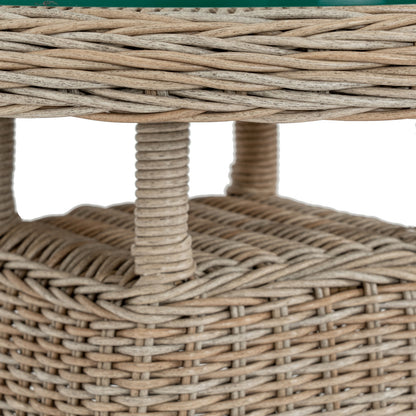 Amalfi Collection Outdoor Bistro Table With Wood Top - The Reviva Hub