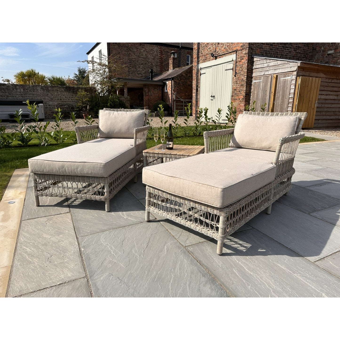 Provence Collection Outdoor Sun Lounger Set - The Reviva Hub