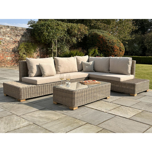 Capri Collection Outdoor Large Corner And Coffee Table Set - The Reviva Hub