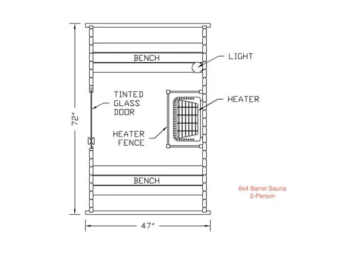 Fonteyn- Barrel Sauna 4ft Rustic - The Reviva Hub