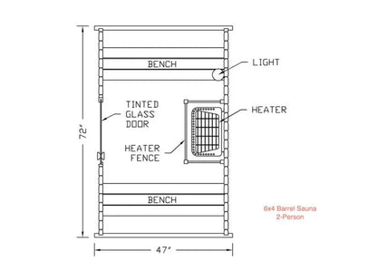 Fonteyn- Barrel Sauna 4ft Rustic - The Reviva Hub
