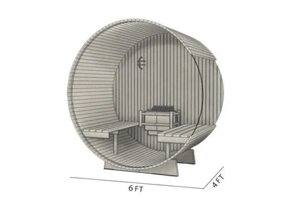 Fonteyn- Barrel Sauna 4ft Rustic - The Reviva Hub