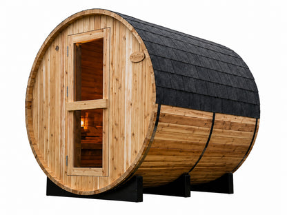 Fonteyn- Outdoor Barrel Sauna 8ft Rustic
