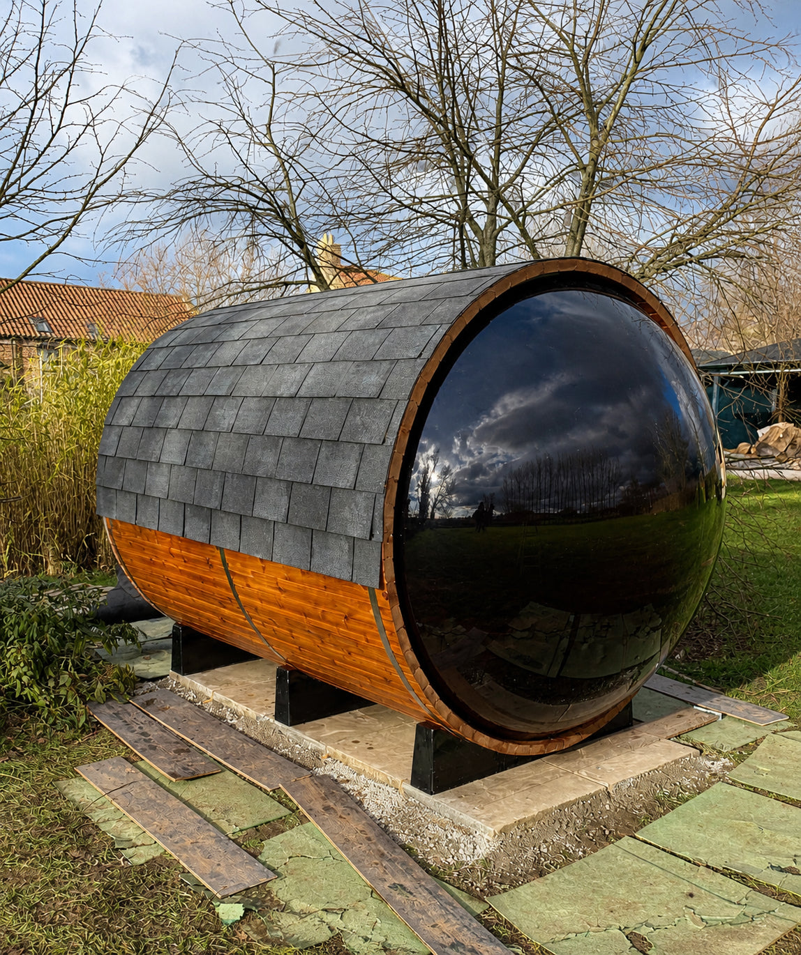 Fonteyn- Outdoor Barrel Sauna Panorama 1800