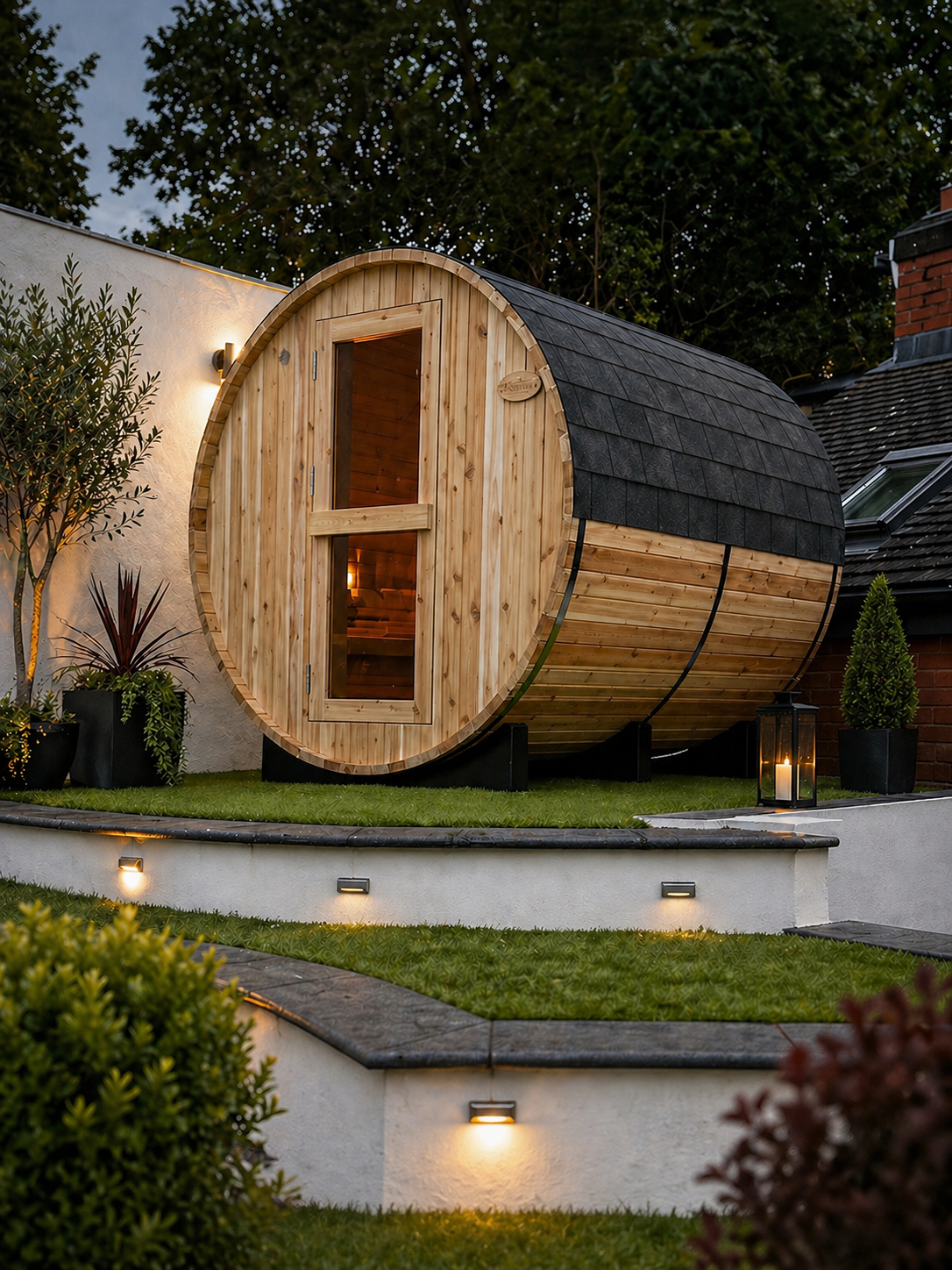 Fonteyn- Outdoor Barrel Sauna 8ft Rustic
