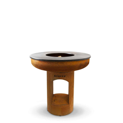 BonFeu- BonBiza XL Open Fire Bowl & Plancha Grill in Corten - The Reviva Hub