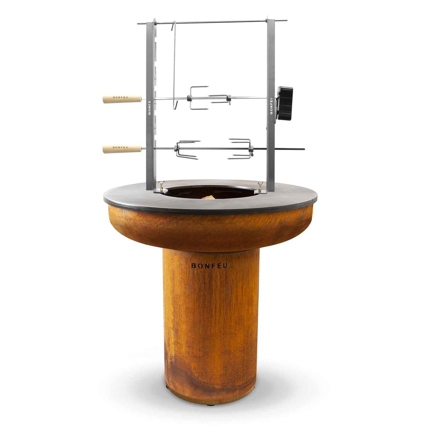 BonFeu- BonBiza XL Closed Fire Bowl & Plancha Grill in Corten