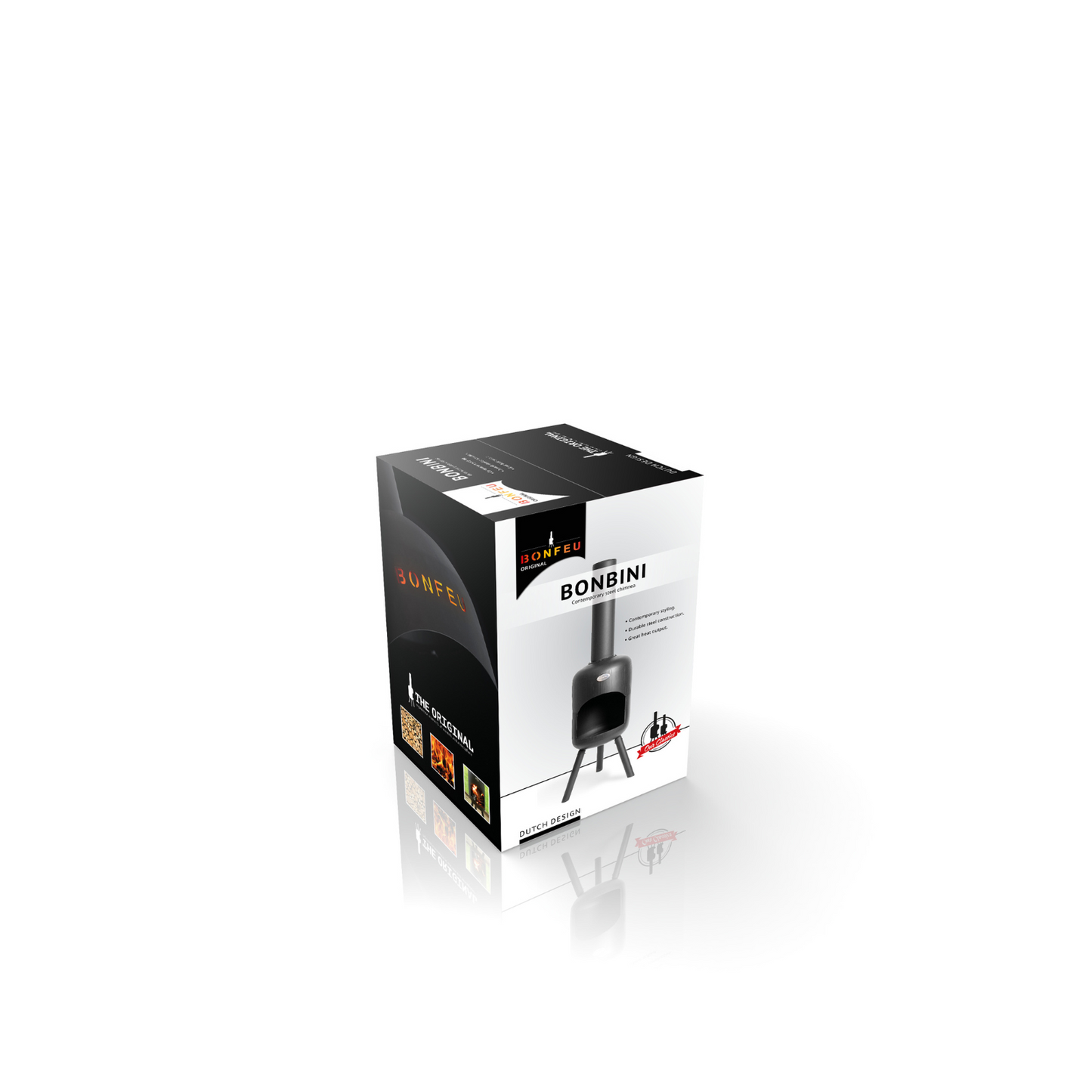 BonFeu- Bonbini Outdoor Chiminea Fireplace in Black