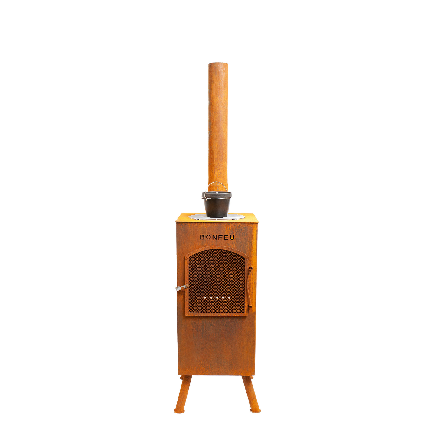 BonFeu- BonCarré Outdoor Chiminea Fireplace & Grill