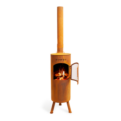 BonFeu- BonGiano LP Outdoor Chiminea Grill & Heater