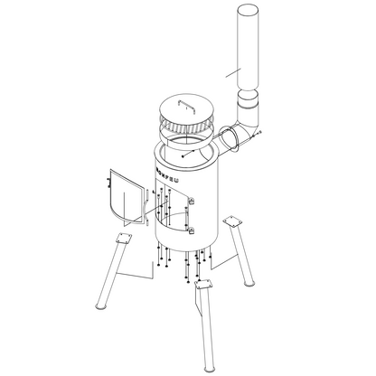 BonFeu- BonGiano SP Outdoor Chiminea Grill & Heater