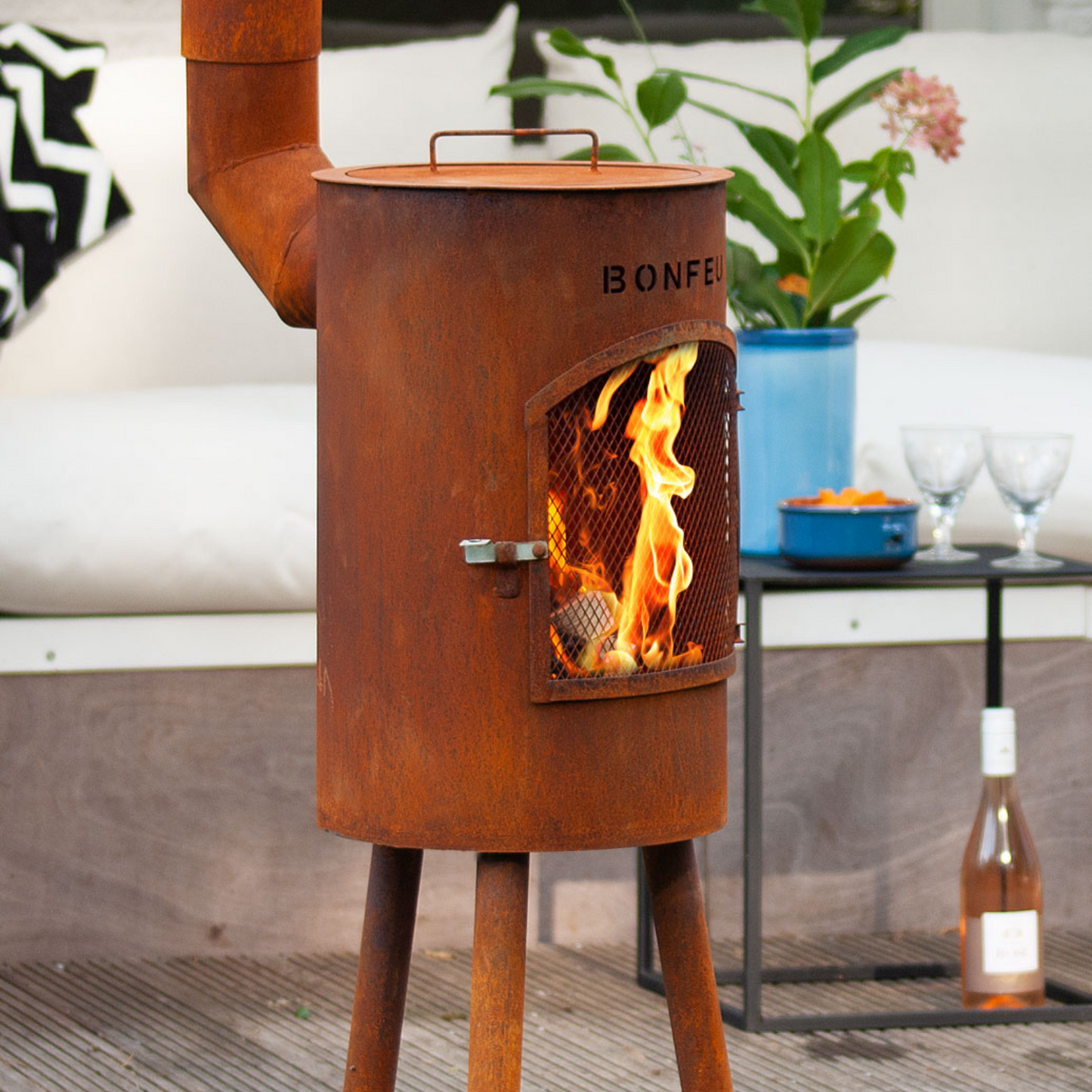 BonFeu- BonGiano SP Outdoor Chiminea Grill & Heater