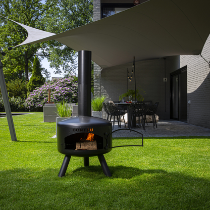 BonFeu- BonGiro Outdoor Fire Place & Grill in Black