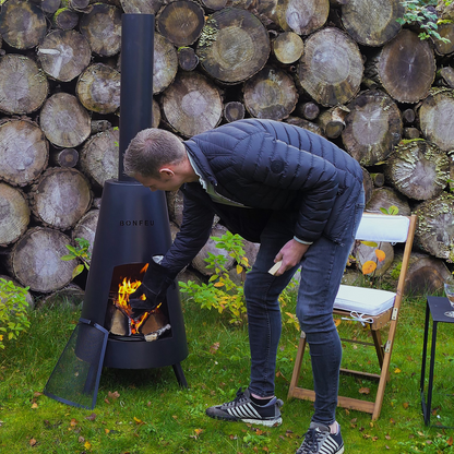 BonFeu- BonPyra Outdoor Fire Place in Black