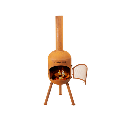 BonFeu- BonSolo Outdoor Chiminea Fireplace & Grill