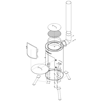 BonFeu- BonTino LP Outdoor Chiminea Fireplace & Grill