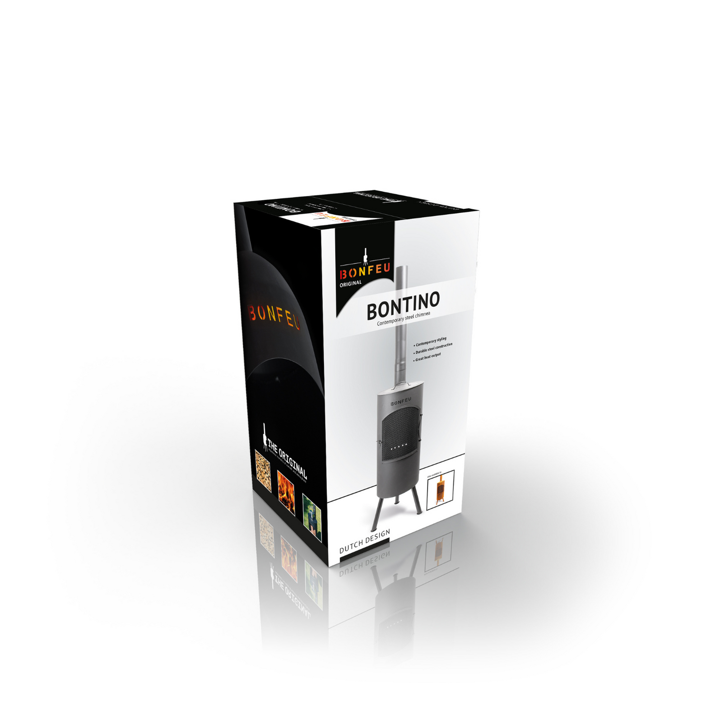 BonFeu- BonTino LP Outdoor Chiminea Fireplace & Grill