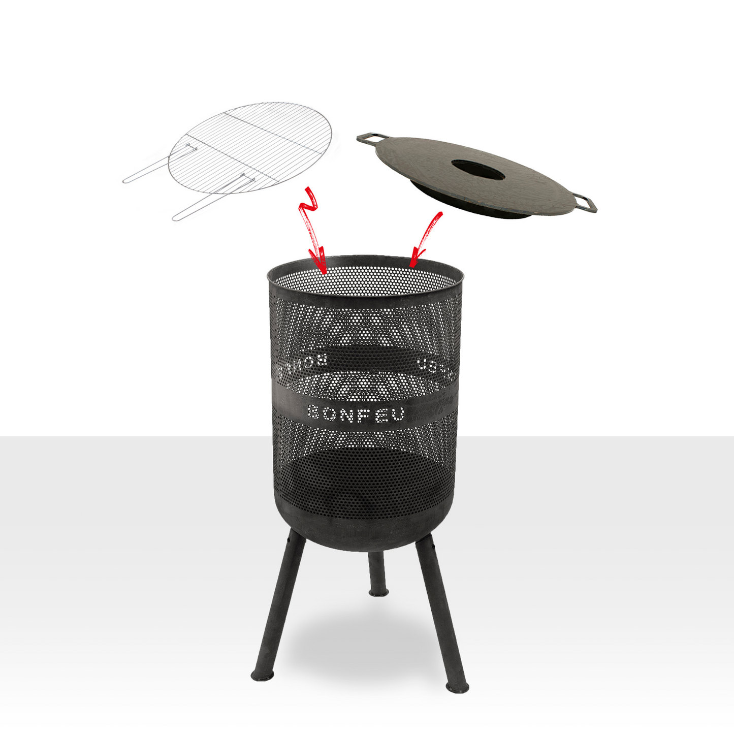 BonFeu- BonVes 34cm Outdoor Fire Basket & Grill