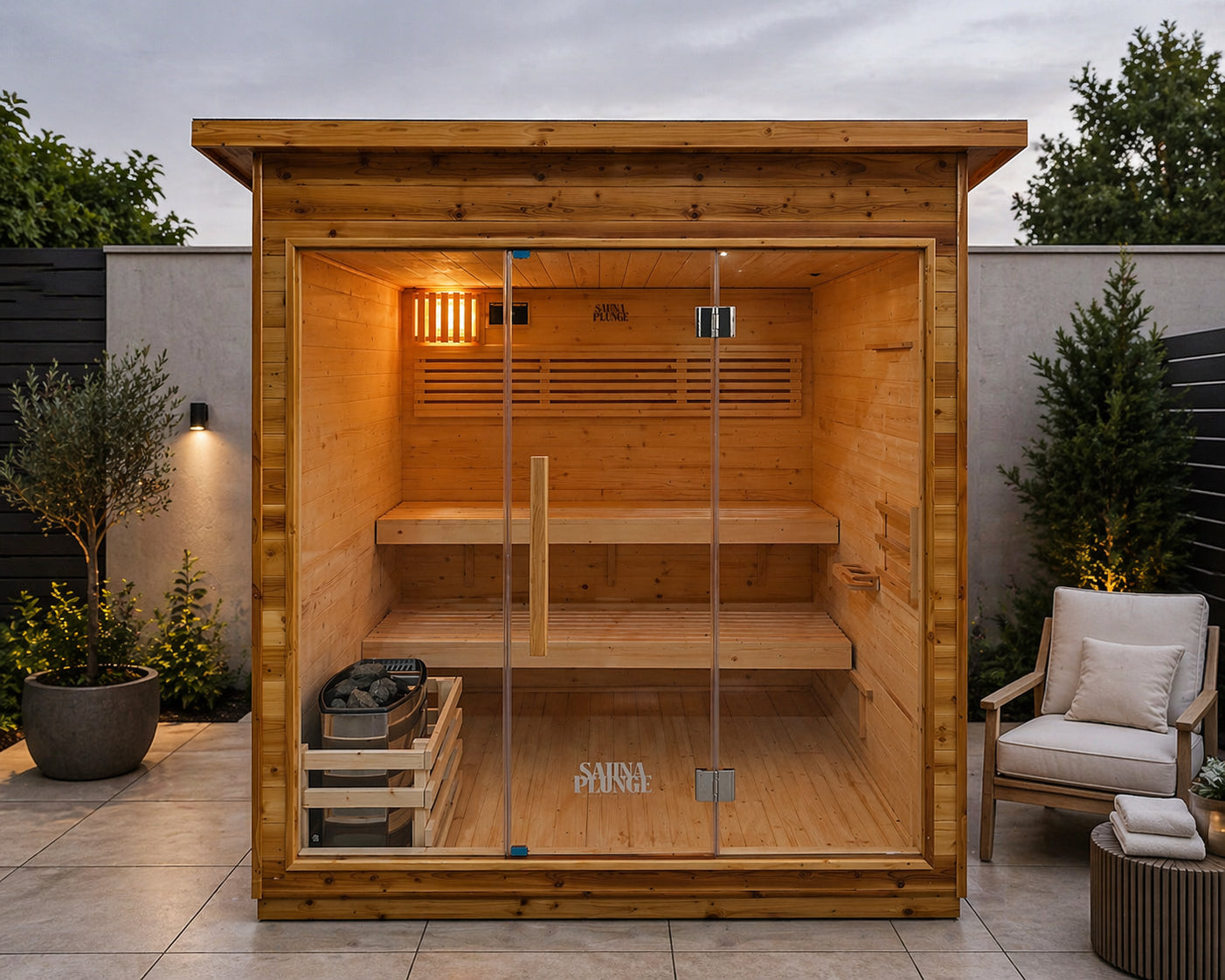 Sauna Plunge- Bronte Traditional Cabin 6 Person Outdoor Sauna