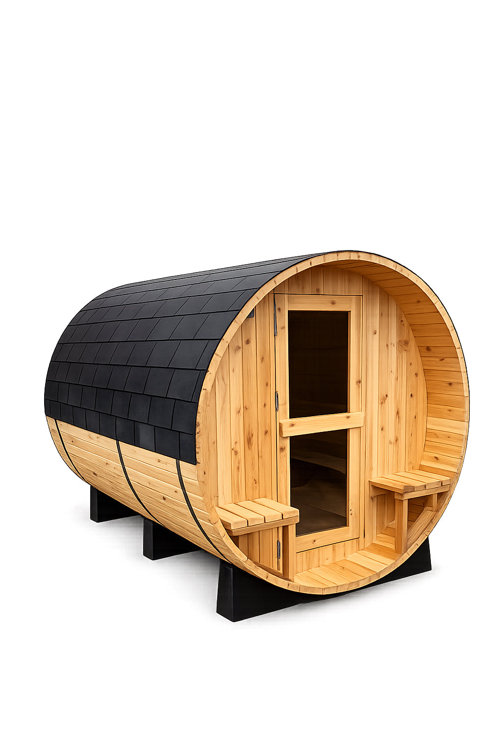 Fonteyn- Outdoor Barrel Sauna 7+1 ft. Rustic