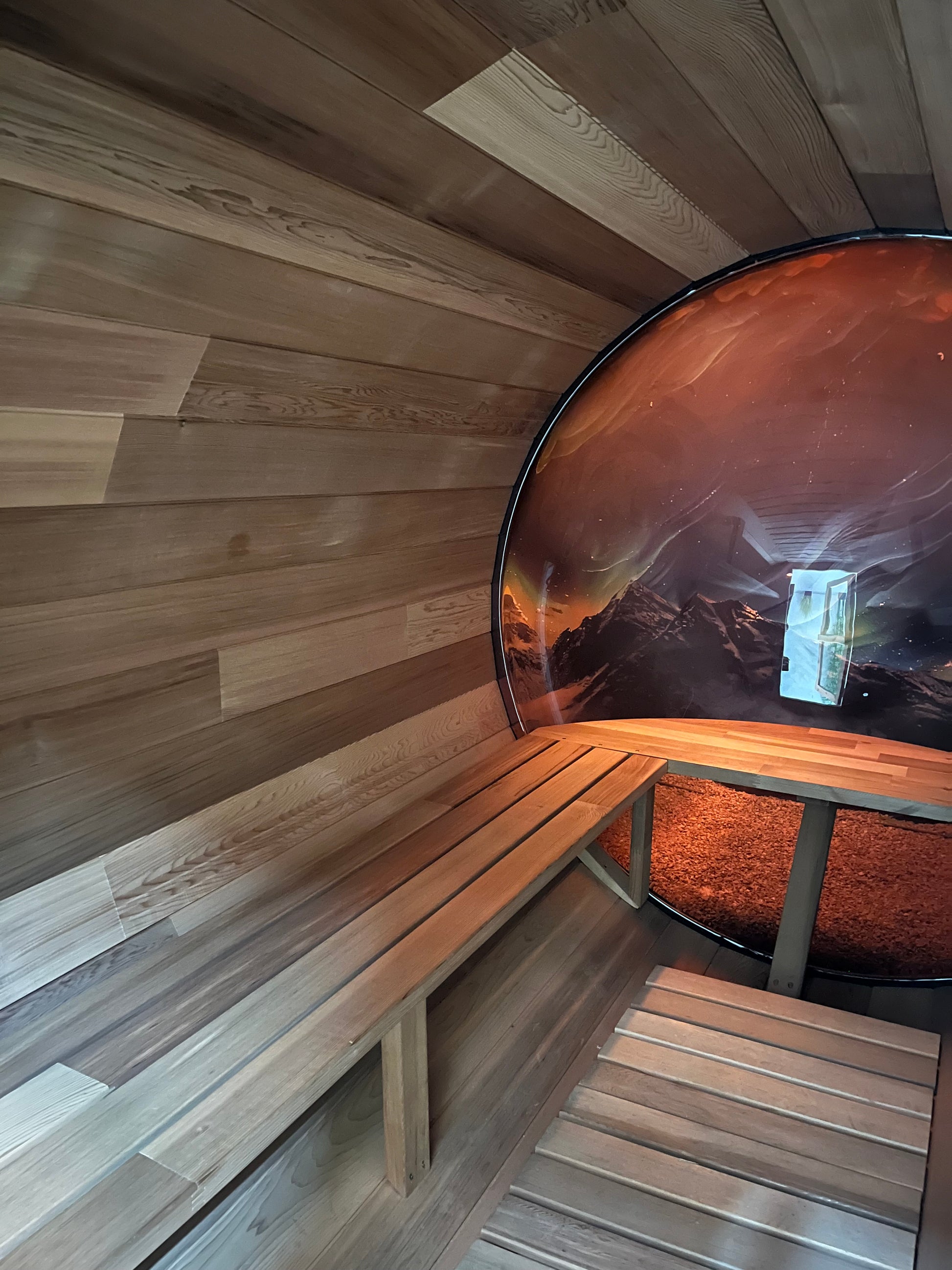 Fonteyn- Outdoor Barrel Sauna Panorama 1800