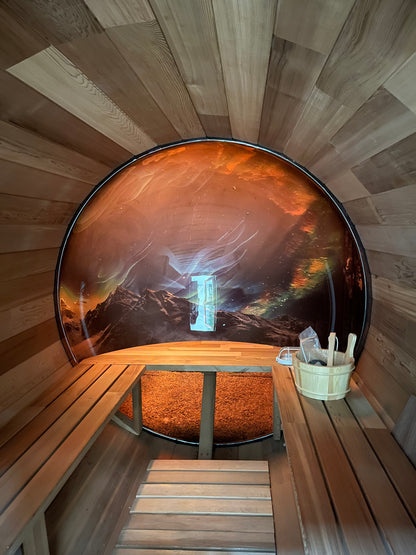 Fonteyn- Outdoor Barrel Sauna Panorama 1800