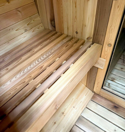 Fonteyn- Outdoor Barrel Sauna 7+3 ft. Grandview Rustic
