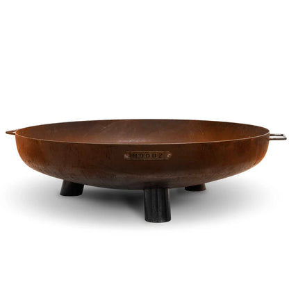 MOODZ - 80cm Corten Steel Fire Bowl With Feet & Handles - The Reviva Hub