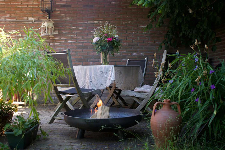 MOODZ - 100cm Corten Steel Fire Bowl With Feet & Handles - The Reviva Hub