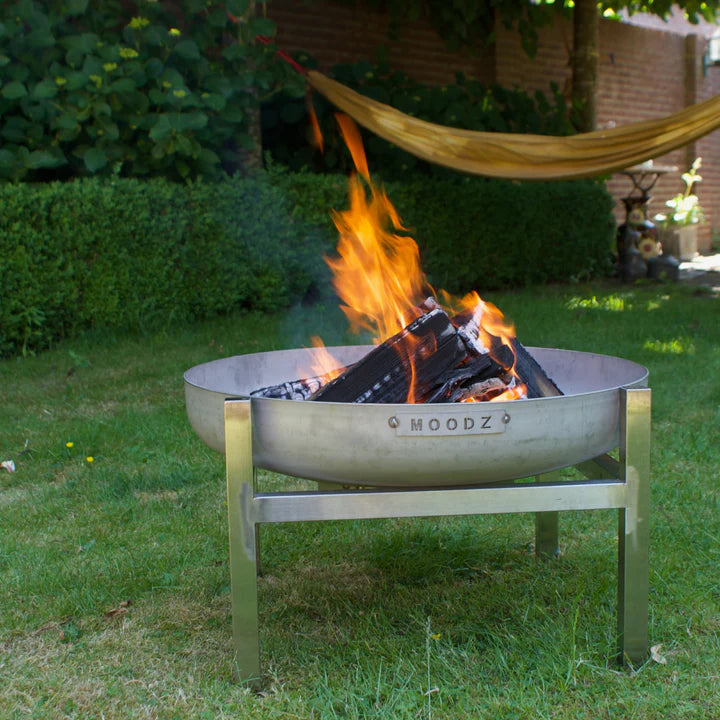 MOODZ - Fire Bowl Square Feet - Stainless Steel 60cm - The Reviva Hub