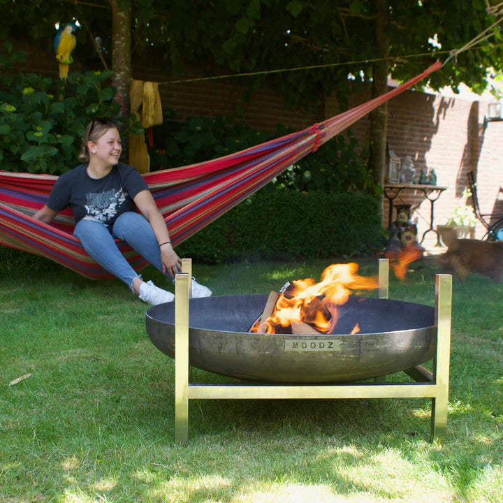 MOODZ - Fire Bowl Square Feet - Stainless Steel 80cm - The Reviva Hub