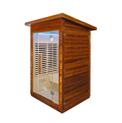 Sauna Plunge- Yorkshire Cabin Infrared 2 Person Outdoor Sauna - The Reviva Hub