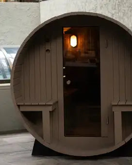 Fonteyn- Barrel Sauna 7+3 ft. Grandview Rustic - The Reviva Hub